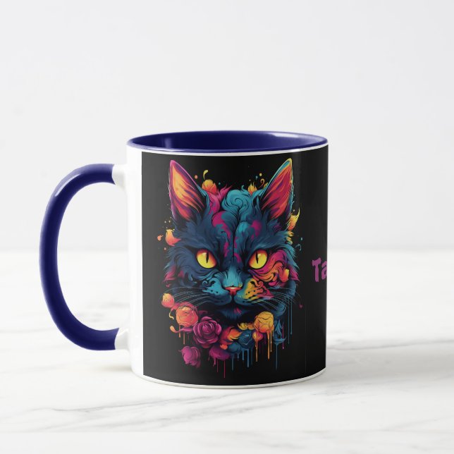 Taza Halloween/Sasuy Cat/Witchen personalizado (Izquierda)