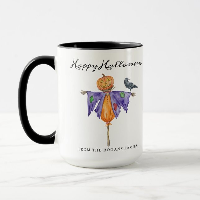 Taza Halloween Scarecrow con calabaza (Izquierda)
