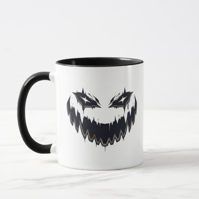 Taza Halloween Scary Evil Pumpkin Funny Pumpkin Head Cl (Izquierda)