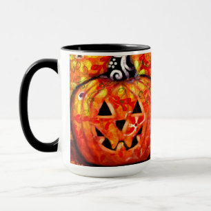 Taza Halloween sensacional Jack O Lantern Naranja de Fl