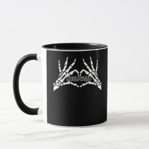 Taza Halloween - Skeleton Hands Heart