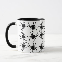 Taza Halloween Spider Mug Black and White