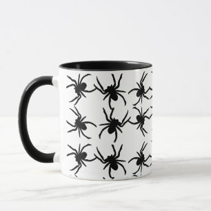 Taza Halloween Spider Mug Black and White