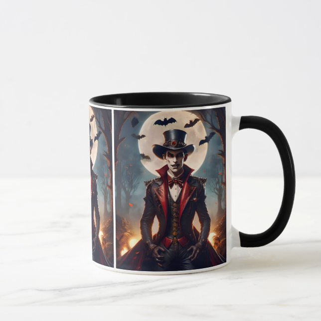 Taza Halloween Steampunk Gótico Zombie Vampiro (Derecha)