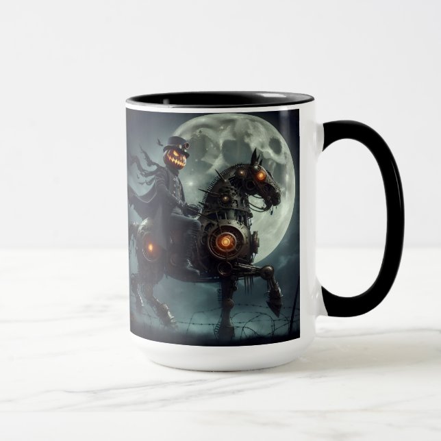 Taza Halloween Steampunk Jinete sin Cabeza (Derecha)