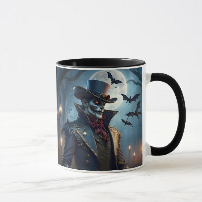 Taza Halloween Steampunk Sureño Caballero Zombie (Derecha)