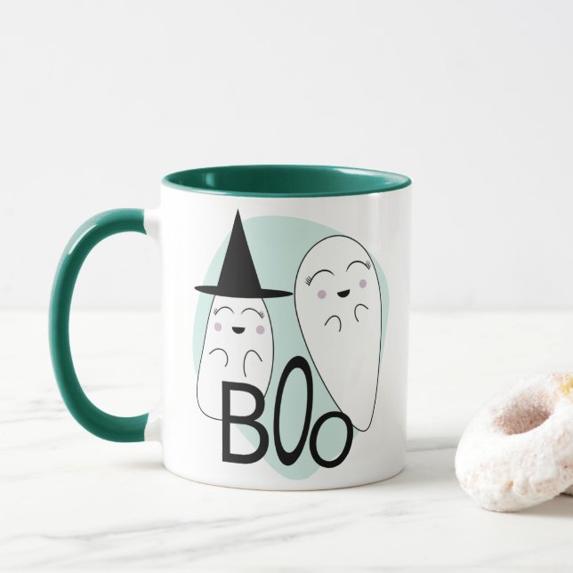 Taza Halloween Tema de l Ghosts Boo (Con donut)