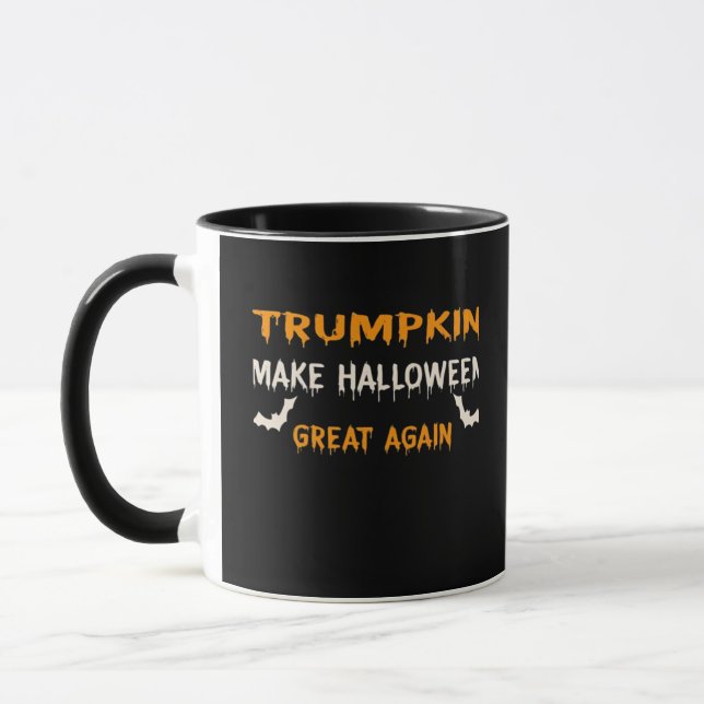 Taza Halloween Trumpkin gracioso hace que Halloween sea (Izquierda)