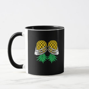 Taza Halloween Upside Down Pineapple Swinger Skeleton H