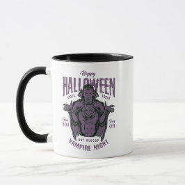 Taza Halloween Vampiro Noche Mug - Gótico Spooky