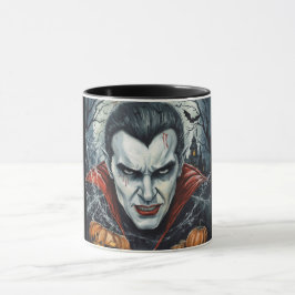 Taza Halloween, vampiro sediento, parcela de calabazas