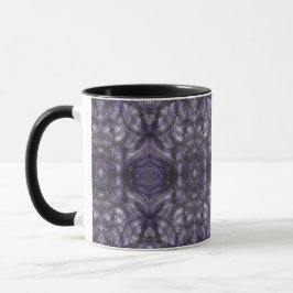 Taza Hallways Abstract Dark Purple Black Watercolor Art
