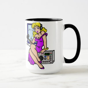 Taza ¡Ham Radio Blonde Chica Pin-up Mug Personalizar!