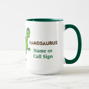 Taza ¡Ham Radio Dinosaur Mug Personalizar!
