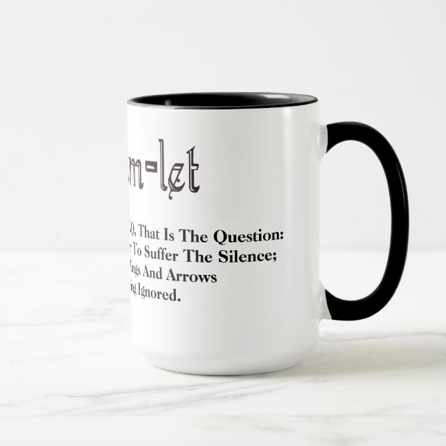 Taza Ham Radio Hamlet Cita "To Be" Redone Mug (Derecha)