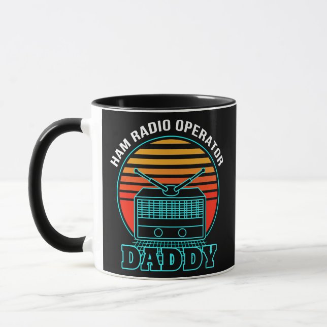 Taza Ham Radio Operator Daddy Amateur Radio Retro (Izquierda)