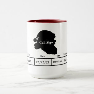 Taza Ham Radio QSL Card Santa Mug