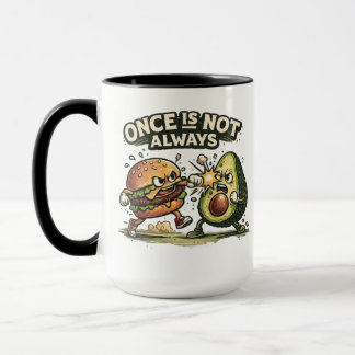 Taza Hamburguesa divertida vs Aguacate