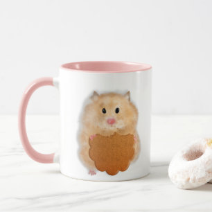Taza Hámster lindo con ilustración de galleta regalo