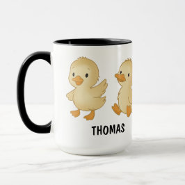 Taza Hand Drawn Duck Custom Cute Mug