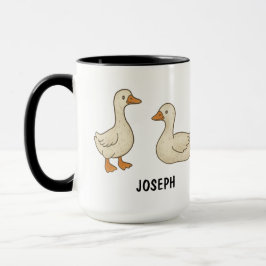Taza Hand Drawn Silly Goose Custom Cute