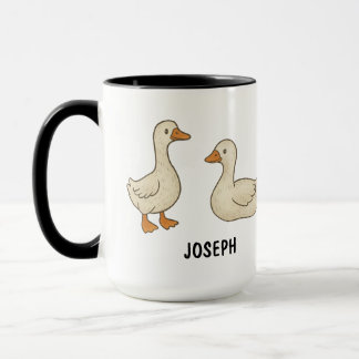 Taza Hand Drawn Silly Goose Custom Cute