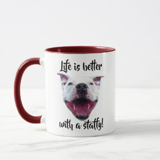 Taza Hand Drawn Staffordshire Bull Terrier Mug