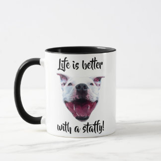 Taza Hand Drawn Staffordshire Bull Terrier Mug