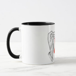 Taza Hand Silhouette Camel Red