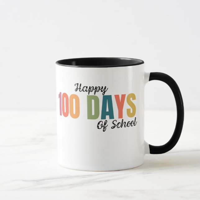 Taza Happy 100 Days of School Teacher (Derecha)