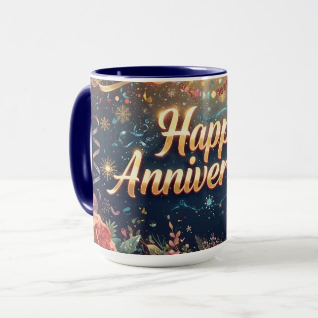 Taza Happy Anniversery (Anverso izquierdo)
