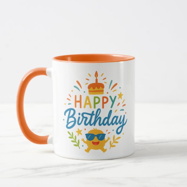 Taza Happy Birthday | Cute Sunshine Combo Mug (Izquierda)