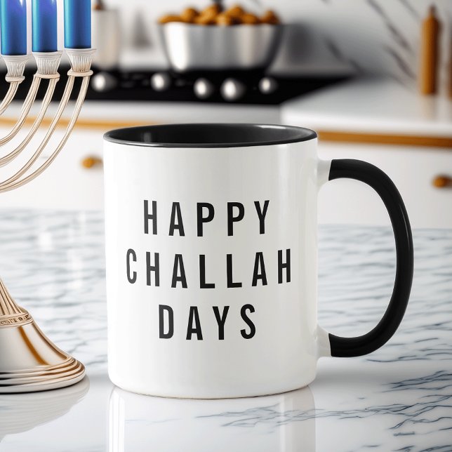Taza Happy Challah Days Cum Holiday Pun (Subido por el creador)