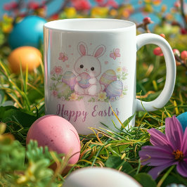 Taza Happy Easter Spring Design - Cute Easter Bunny