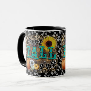 Taza Happy Fall Pumpkin Flower Elegant