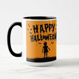 Taza Happy Halloween:Mug with Mysterious Silhouette