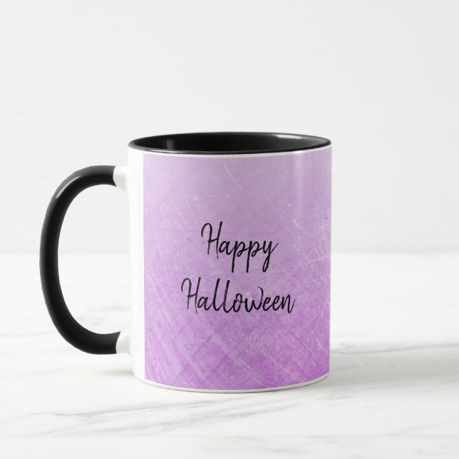 Taza Happy Halloween Purple Black Widder Mug (Izquierda)