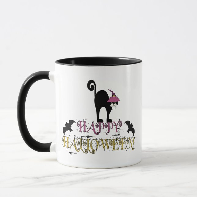 Taza Happy Halloween Ringer Mug (Izquierda)