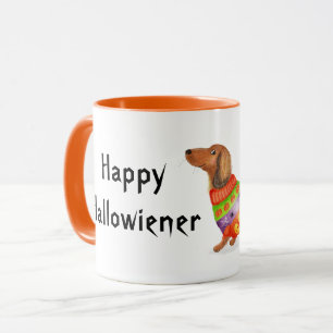 Taza Happy Hallowiener dachshund Halloween