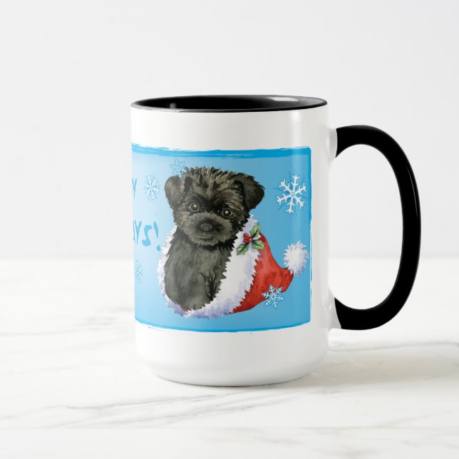 Taza Happy Howliday Affenpinscher (Derecha)