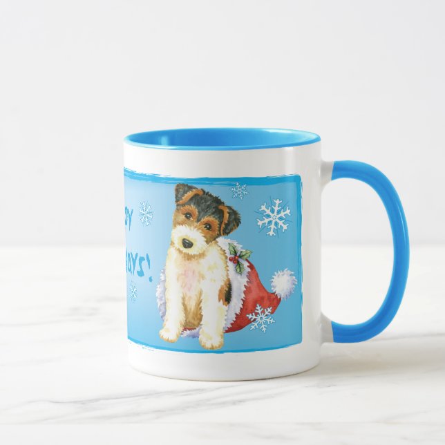 Taza Happy Howliday Wire Fox Terrier (Derecha)