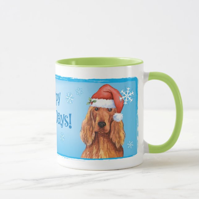 Taza Happy Howlidays Irish Setter (Derecha)
