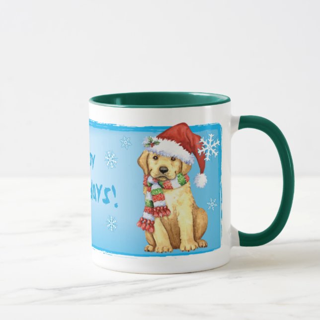 Taza Happy Howlidays Yellow Lab (Derecha)