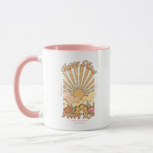 Taza Happy Mind Happy Life Hippy Groovy Vibes