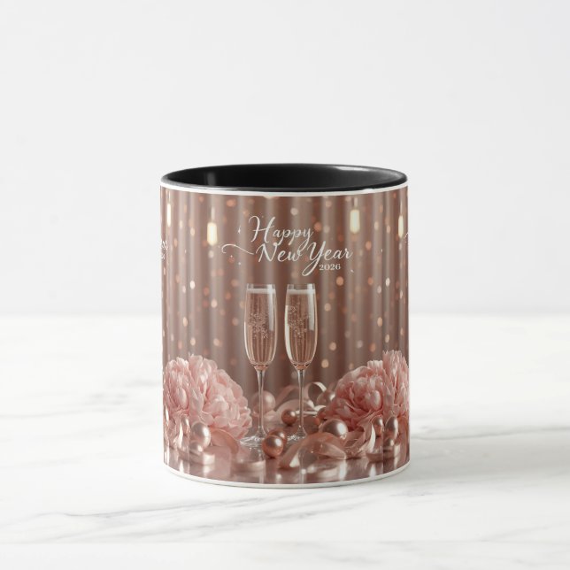 Taza happy new year 2026 champagne lights mug (Centro)