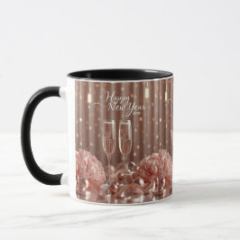 Taza happy new year 2026 champagne lights mug