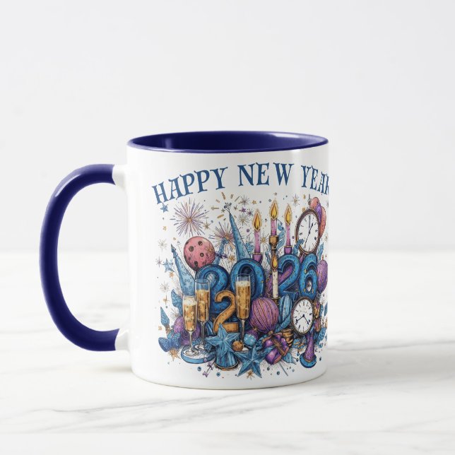 Taza happy new year 2026 coffee mug (Izquierda)