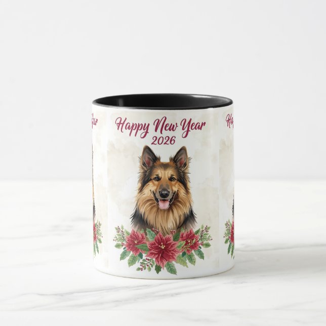 Taza Happy New Year 2026 Dog Lover Mug (Centro)