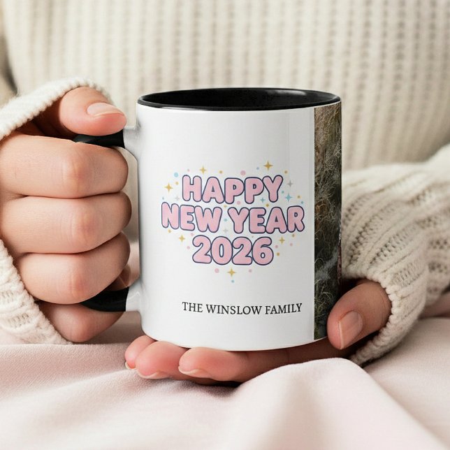 Taza Happy New Year  Personalized Family Name Photo    (Subido por el creador)