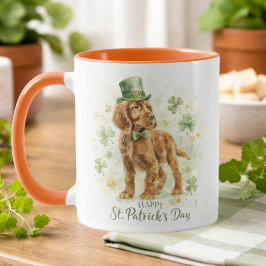 Taza Happy St. Patrick’s Day Irish Setter 